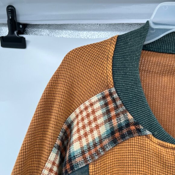 Oli & Hali Womens Oversized Zip Up Jacket Mixed Media Multicolor Size Medium - Picture 5 of 9